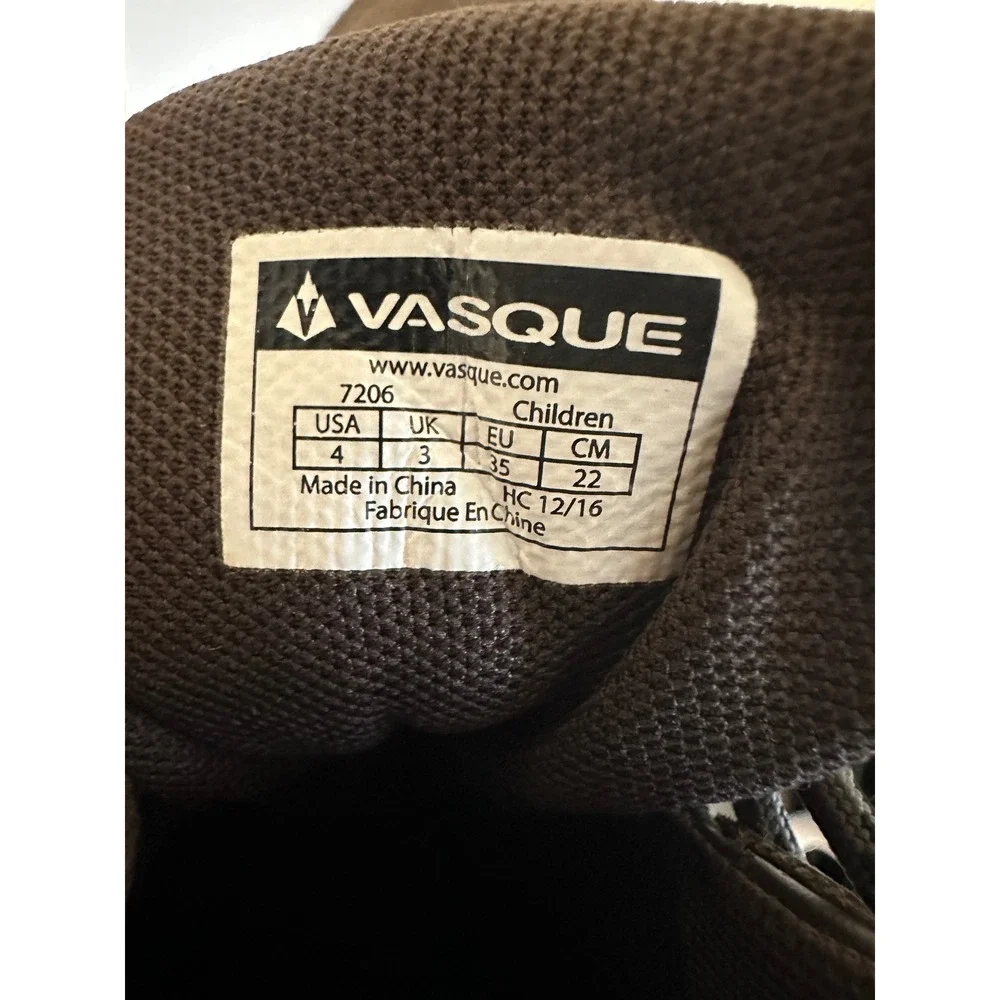Vasque Hiking Boots Waterproof Kids Size Little Kid 4‎ Tan Brown Leather Lace Up